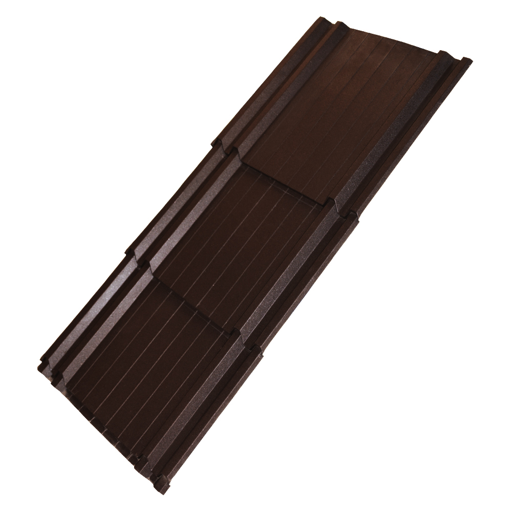 Металлочерепица капелла 270 шоколад ral 8017, 565*1180*0,5 мм, с защ. пленкой