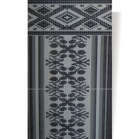 Панель пвх с фризом акватон (9 мм) белорусские узоры чёрный 250*2700 мм