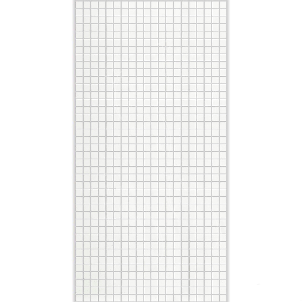 Листовая панель пвх  белая с серым швом 955*488 мм