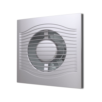 Вентилятор SLIM 4C gray metal осевой вытяжной с обратным клапаном D 100, декоративный