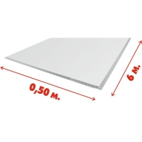 Панель ПВХ "Век" (9 мм) Белая глянцевая лак 500*6000 мм
