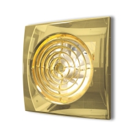 Вентилятор ЭРА AURA 4 C Gold, осевой вытяжной с обратным клапаном D 100, декоративный