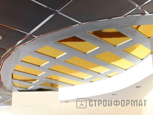 Подвесной потолок Армстронг металлик фото