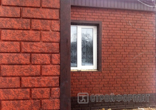 Фасадная панель Ю-Пласт Кирпич красный фото