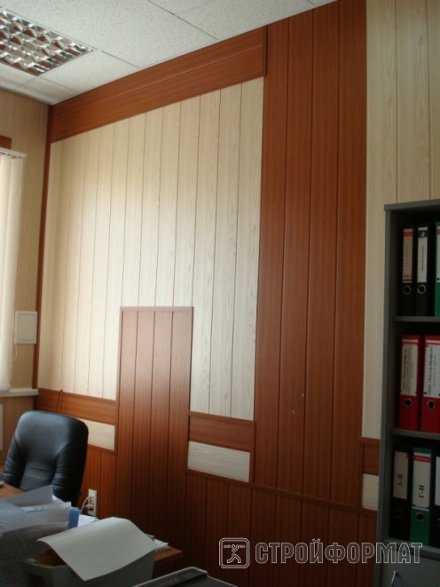 Панели МДФ в отделке кабинета комбинация фото