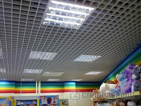 Потолки Грильято в детском магазине фото