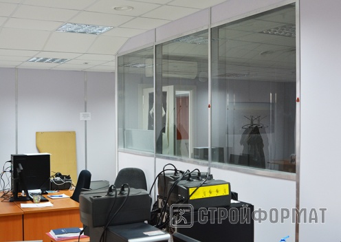 Панели Vekoroom и стеклянная перегородка разделение офиса фото