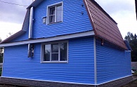 Сайдинг синий фасад