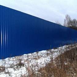 Профлист СС-10 синий забор фото