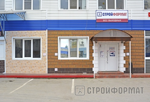 Отделка магазина СТРОЙФОРМАТ на ул. Революционная фасадные панели фото