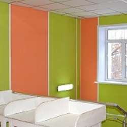 Панели Vekoroom оранжевые и зеленые стена палаты фото