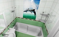 Панель ПВХ Океан зеленый стены в ванной