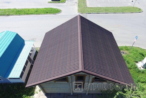 Черепица Ондулин Коричневый крыша фото