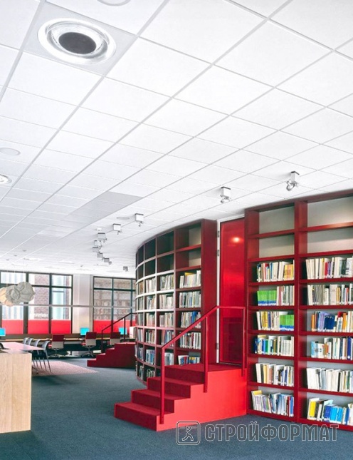 Потолки Армстронг в библиотеке фото