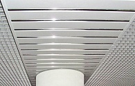 Реечные потолки Cesal соединение с решетками