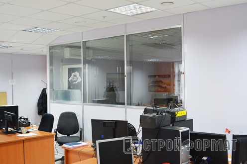 Панели Vekoroom и стеклянная перегородка для офиса фото