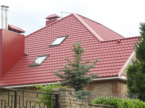 Монтеррей коричнево-красный сложная крыша фото