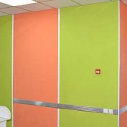 Панели Vekoroom оранжевые и зеленые стена фото