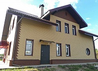Фасадные панели Ю-Пласт Кирпич песочный и коричневый