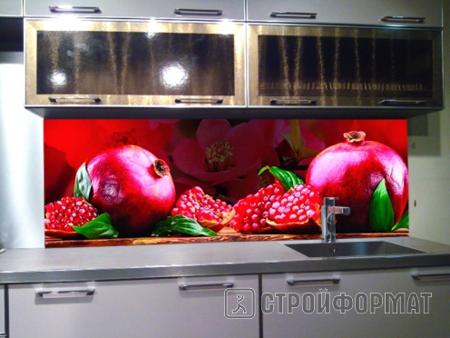 Интерьерная панель Гранат на кухне фото
