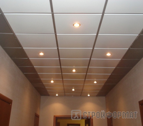 Подвесной потолок с алюминиевой плитой фото