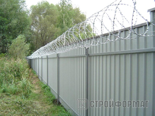 Профлист СС-10 неокрашенный забор фото