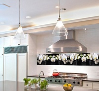 Интерьерная панель Белая орхидея на кухне
