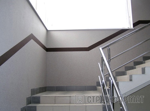 Мозаичная штукатурка Миксан лестница фото
