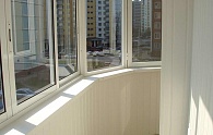 Вагонка ПВХ белая балкон