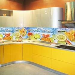 Интерьерная панель Цитрусовый бум на кухне фото