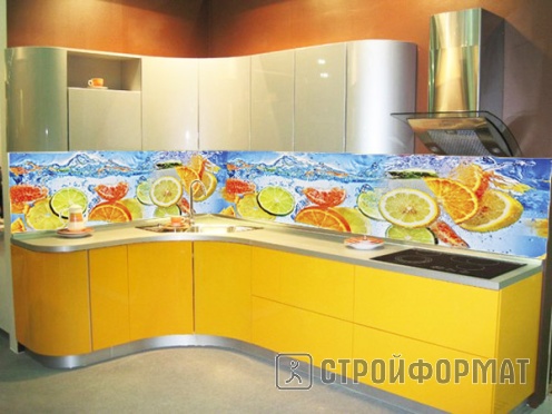 Интерьерная панель Цитрусовый бум на кухне фото