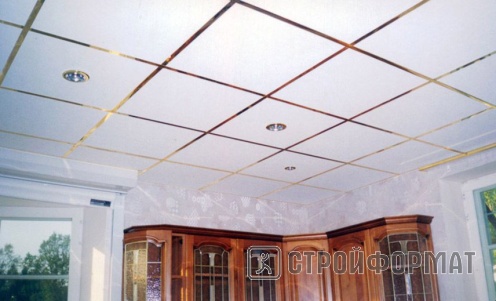 Алюминиевые кассетные потолки Cesal в интерьере комнаты фото