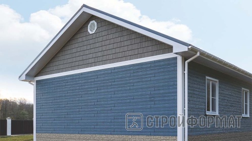 Фасадные панели ЮП Хокла голубика, Щепа седой дуб и Сланец светло-серый фото