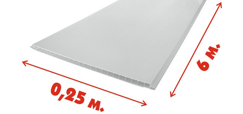 Панель пвх пласт декор (9мм) белая матовая 250*6000 мм
