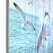 Панель ПВХ 3D "КронаПласт" (8мм) Фигурные UNIQUE Голубая лагуна Чайки 300*2700 (панно из 2-х)