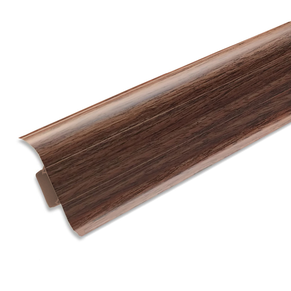 Плинтус ПВХ с кабель-каналом 70 мм (Идеал КЛАССИК), 292 Орех миланский 2200 мм