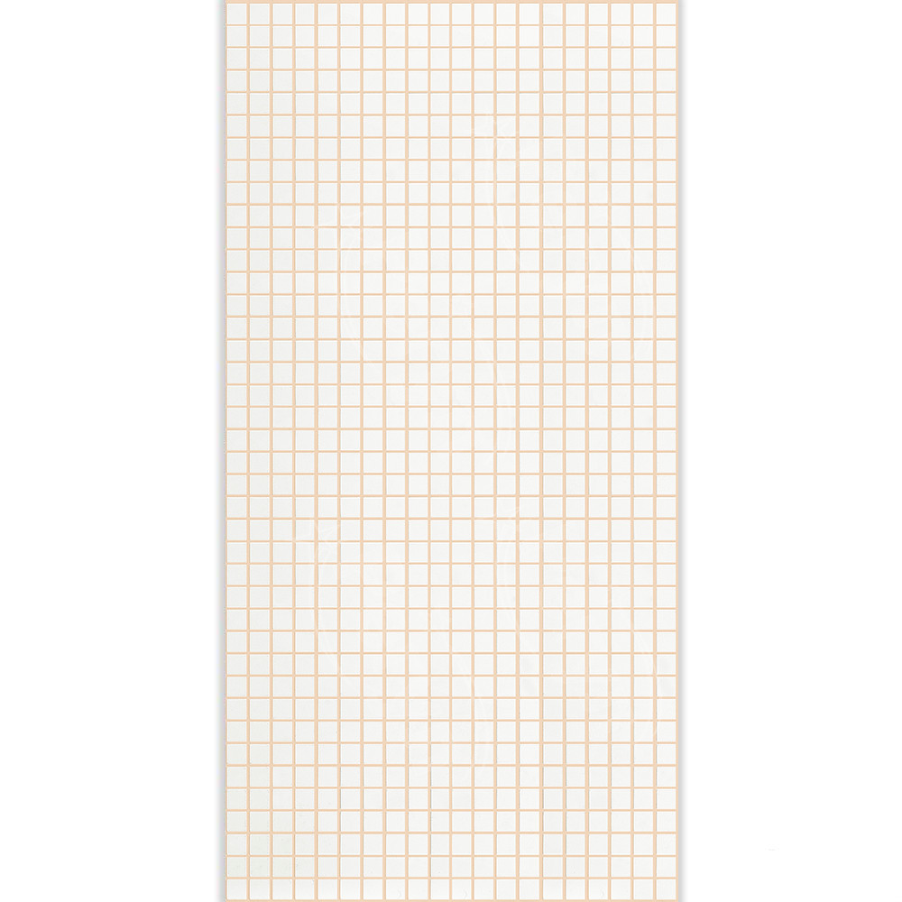 Листовая панель пвх  белая с бежевым швом 955*488 мм