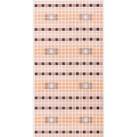 Листовая панель пвх  орнамент коричневый 955*488 мм