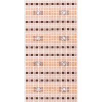 Листовая панель пвх  орнамент коричневый 955*488 мм