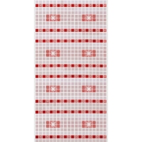 Листовая панель пвх  орнамент красный 955*488 мм