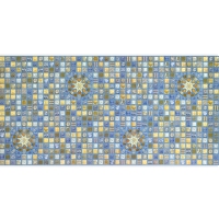 Листовая панель ПВХ "Регул" мозаика Медальон  синий 955*488*0,4мм