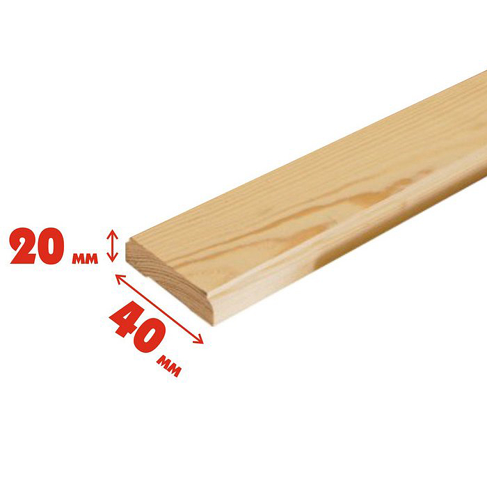 Рейка деревянная 20*40*4000 мм строганная