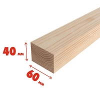 Брус деревянный (АБ) 40*60*2700 мм строганный