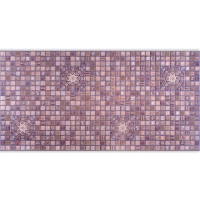 Листовая панель ПВХ  Медальон  фиолетовый 955*488 мм