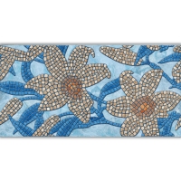 Листовая панель ПВХ "КронаПласт" Каменный цветок синий 960*480 мм