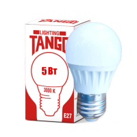 Лампа светодиодная TANGO  5 W E27 шарик 3000К, 220V