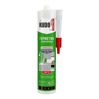 Герметик силиконовый санитарный "KUDO" антрацитовый серый, 280мл.