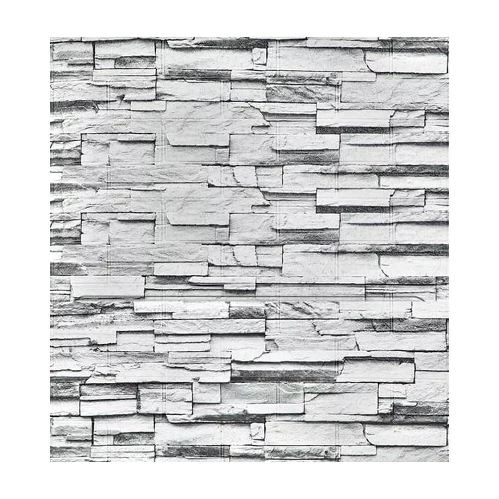 Пластиковая Панель ПВХ самоклеющаяся "Сланец серый" 700*770*3 мм