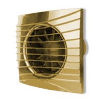 Вентилятор ЭРА SILENT 4C Gold, Вентилятор осевой вытяжной с обратным клапаном D 100, декоративный