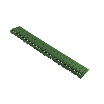 Боковой элемент обрамления с пазами "АП" зеленый 50*400*18 мм